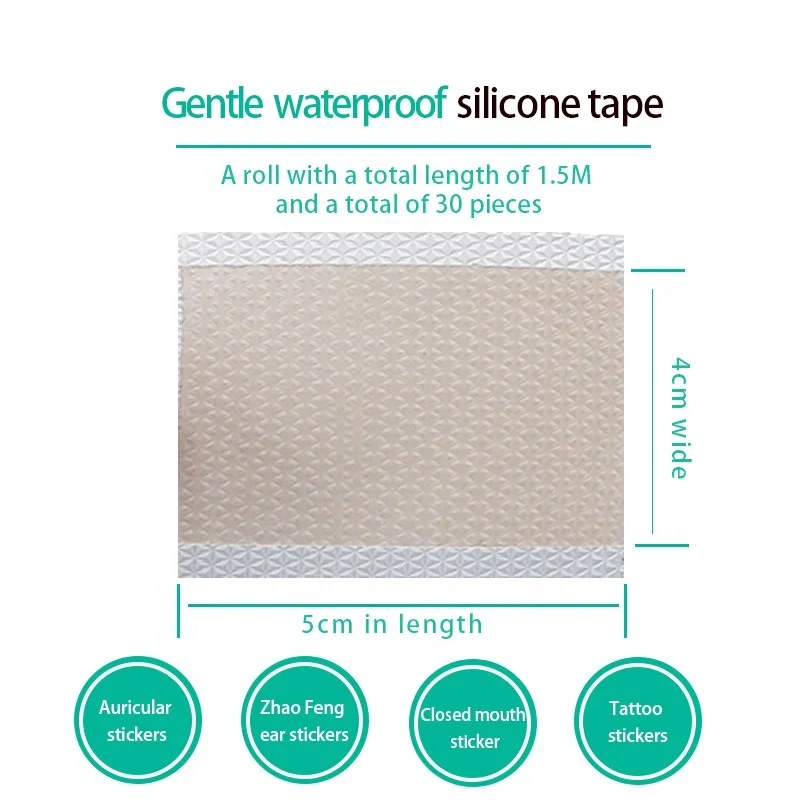 

Sports Safety Silicone Scar Removal Sheets for Scars Caused by C-Section, Surgery, Burn, Keloid, Acne Silicone Gel Tape