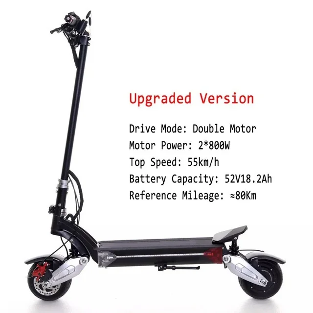Upgrade version Новейший Zero 8X мини электрический скутер с двойным мотором 52V1600W по бездорожью 55 км/ч, широкое колесо, складная ручка, двойное зарядное устройство - Цвет: Upgrade version