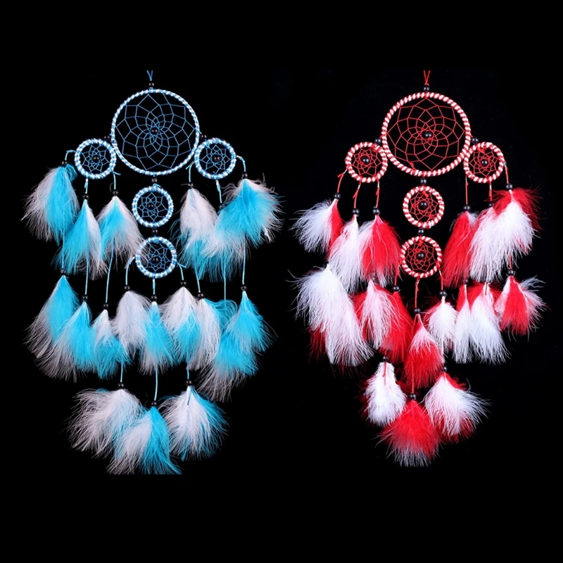 

Dream Catcher - Handmade Feathers Wall Hanging Decoration, Car Home Decor Ornament Craft (2 Colors)