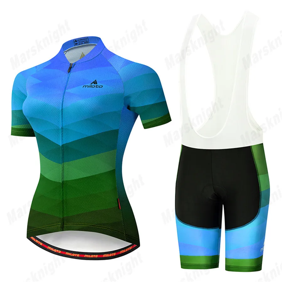 

2021 Women's Cycling Jersey Set Summer Women's Cycling Clothes Girls Bike Bib Shorts MTB Clothes Pants Suit Sports Wear