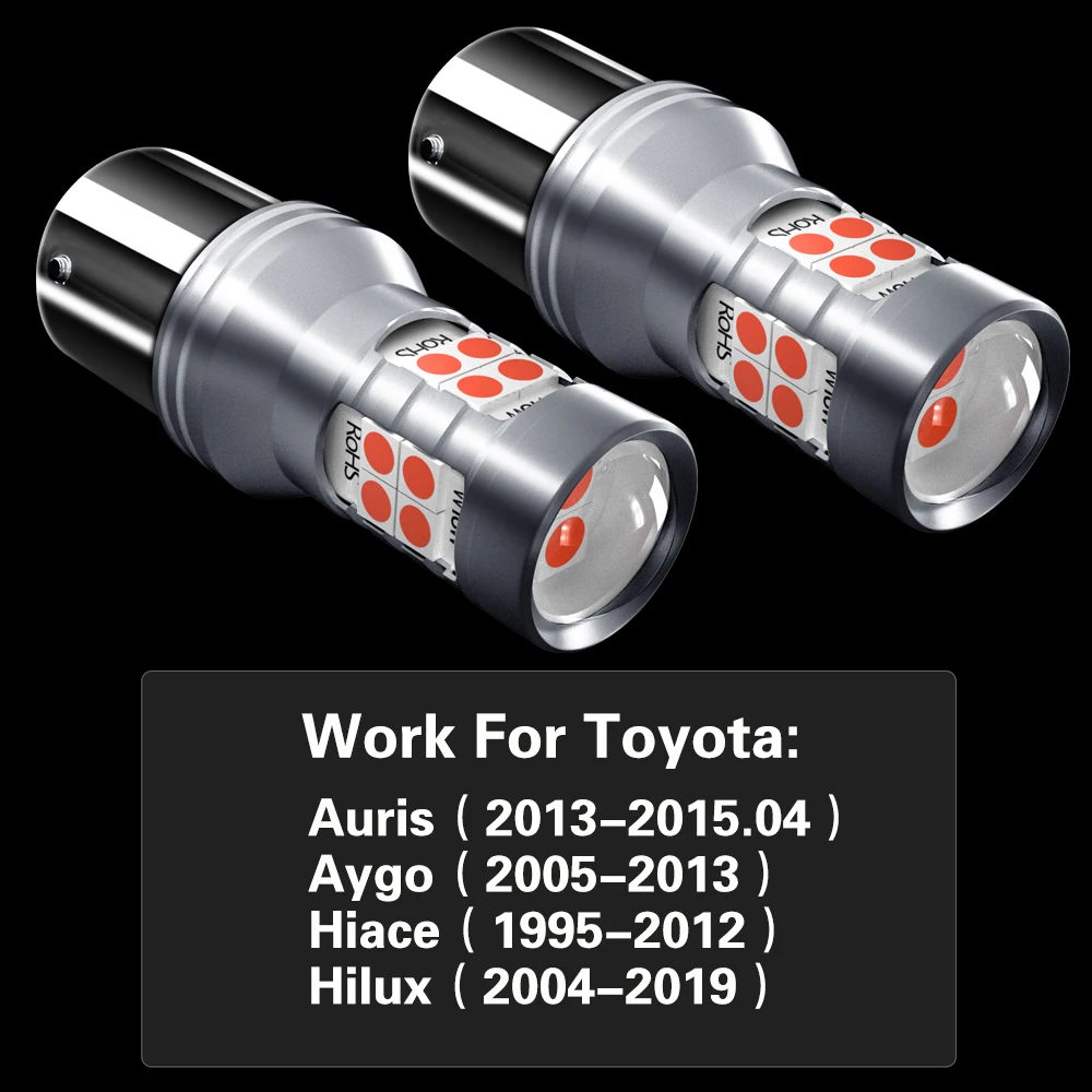 2 шт. светодиодные лампы для стоп-сигнасветильник P21/5W 1157 BAY15D Canbus Toyota Auris 2013-2015 Aygo