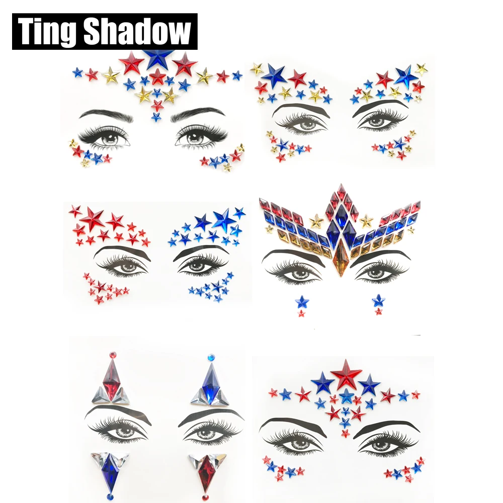 3D Кристальные блестящие драгоценности стикер татуировки для женщин модное тело