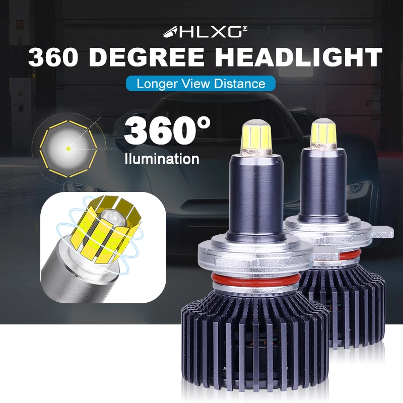 Лампа для автомобильных фар H7 H1 360 лм 90 Вт 9012 H8 LED HB3 HB4 9006 HIR2 D2S D4S светодиодный H11 9005