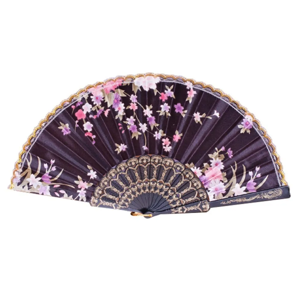 Модный Китайский Японский складной веер Sakura Cherry Blossom Карманный ручной вентилятор