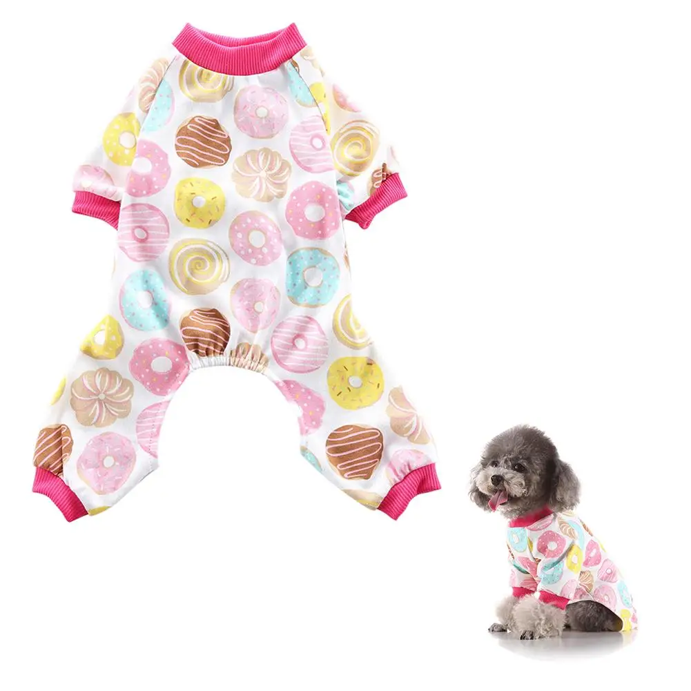 Пижама Sweetie Donut для домашних питомцев мягкие хлопковые рубашки PJS розовый XS