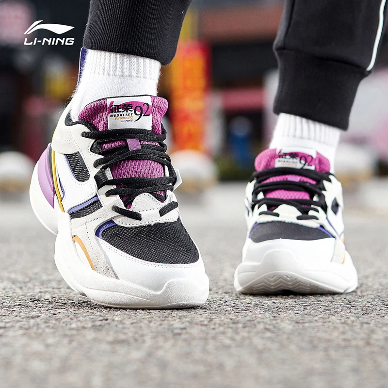 Li-Ning/Женская обувь; 92 призера; обувь для образа жизни; светильник на подкладе; кроссовки в стиле ретро; спортивная обувь для отдыха; AGLP086 YXB328