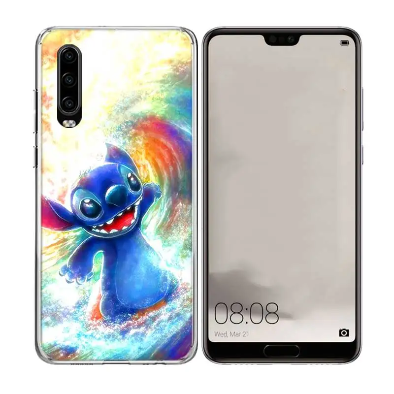 Силиконовый чехол на заднюю панель с изображением Стича из мультфильма для huawei P30