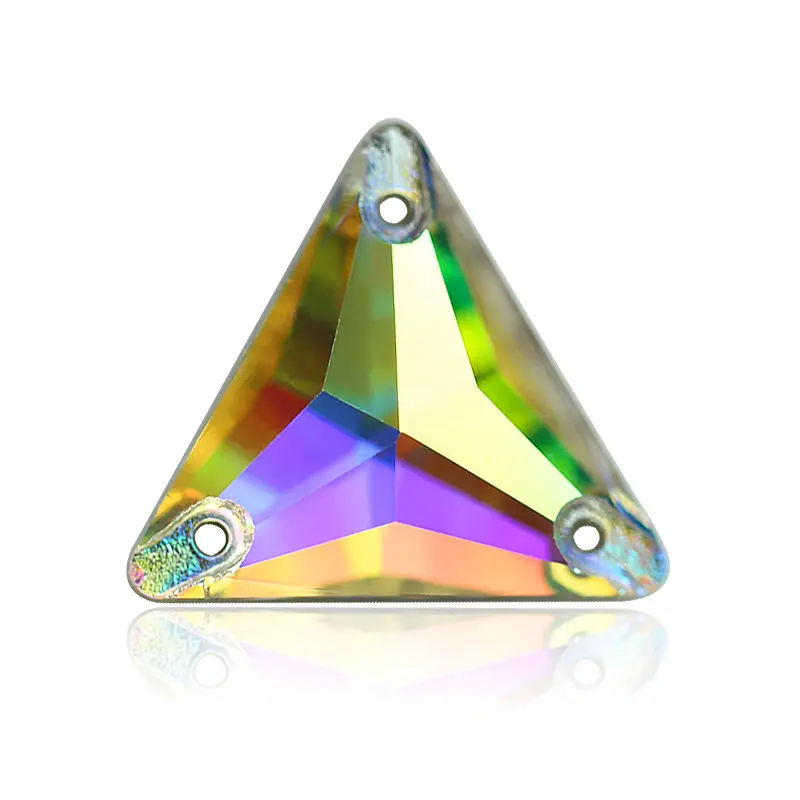 crystal AB QIAO Превосходное качество пришить на камень 6 цветов Хрустальные стеклянные стразы для шитья на аксессуары DIY Одежда Платье изготовление ремесел дизайн - Цвет: crystal AB