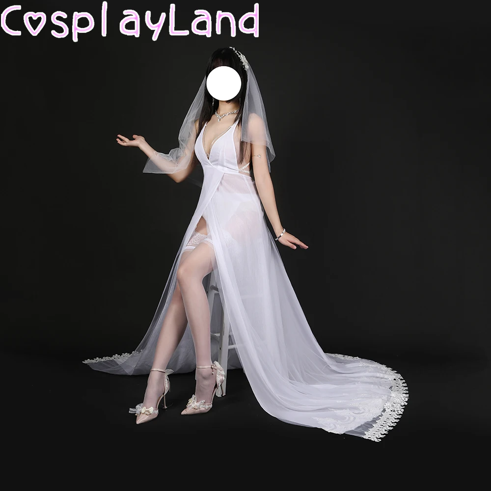 

Платье для косплея, костюм на Хэллоуин, женский костюм, белое свадебное платье для ролевых игр