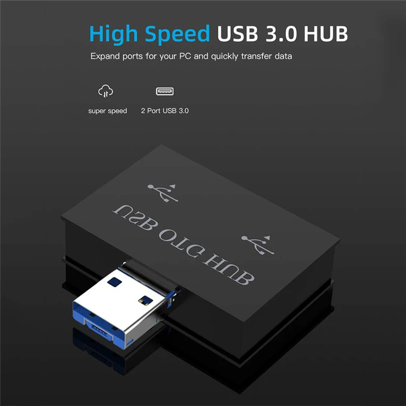 Мини USB 3,0 концентратор 2 usb порта Высокоскоростной концентратор разветвитель коробка для ноутбука ПК U диск кард-ридер мобильный телефон концентратор использования# N