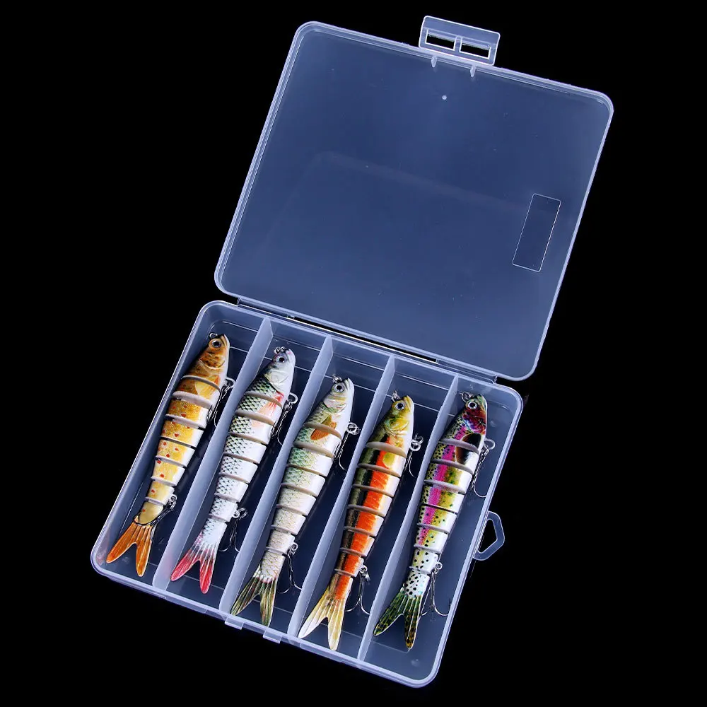 

13.7cm-27g Lure 8 Segment Fish Sea Fishing Bass Bait Fishing for Lures 4#hook Bionic Hard Bait Minnow Color Can Be Customized