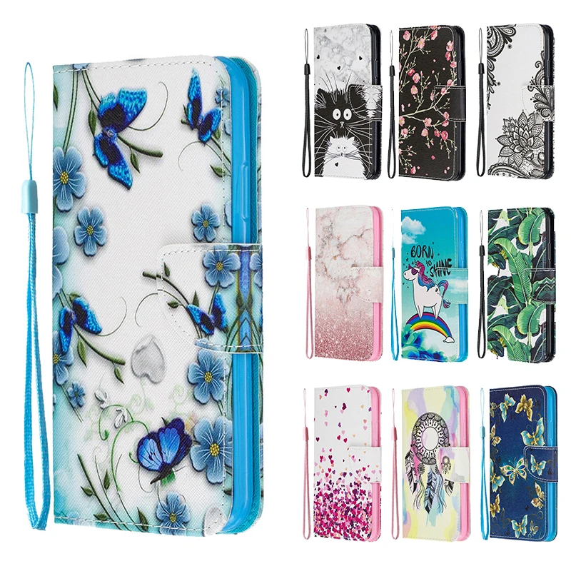 Роскошный кожаный чехол портмоне с откидной крышкой для Xiaomi Mi CC9 CC9E 9 Honor 8 Lite 9T Pro