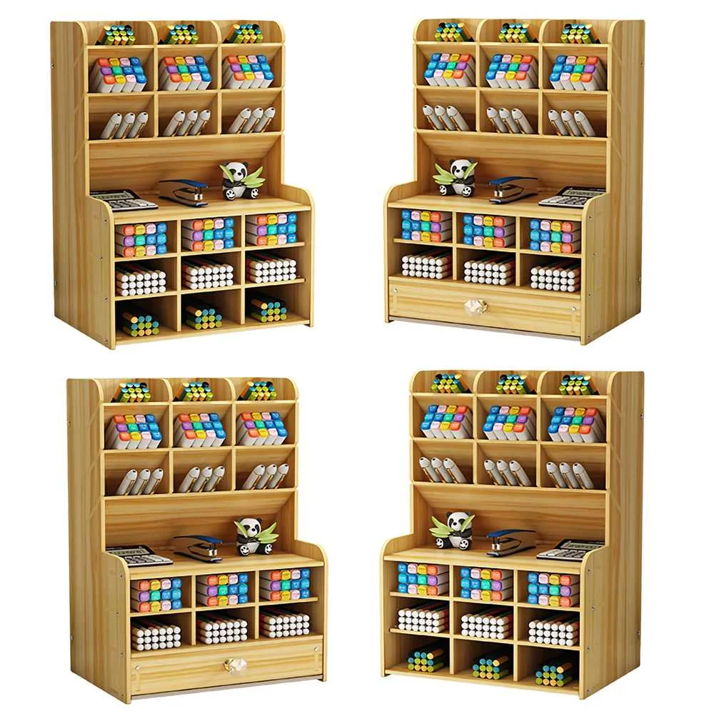 

6 Tier Pen Holder Desktop Stationery Storage Box Make Up Brush Holder Cell Phone Holder Desk Pencil Organizer Sundries Storage