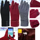 Модные элегантные женские теплые ветрозащитные спортивные перчатки для сенсорного экрана телефона