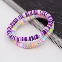 bracelets for women boho jewelry colorful polymer clay multicolor combination bracelet wrist accessories female girls gifts