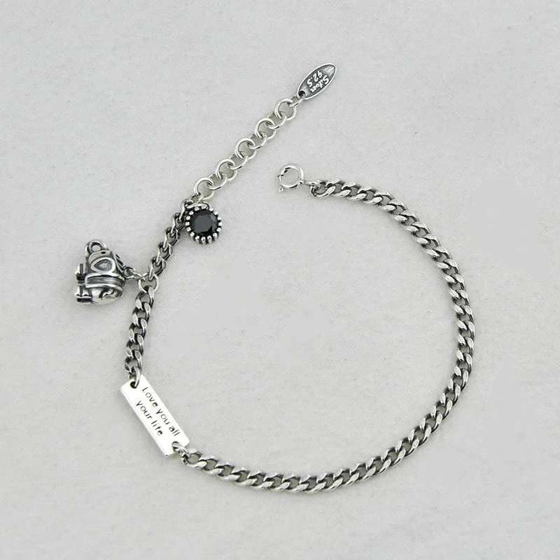 IHUES Новый стиль слон Письмо квадратный карты браслет браслеты для мужчин и женщин