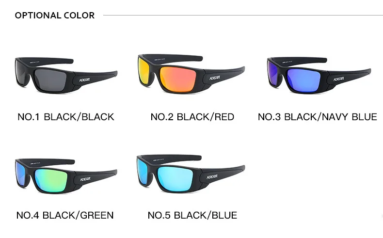 Мужские и женские солнцезащитные очки KDEAM поляризационные большого размера