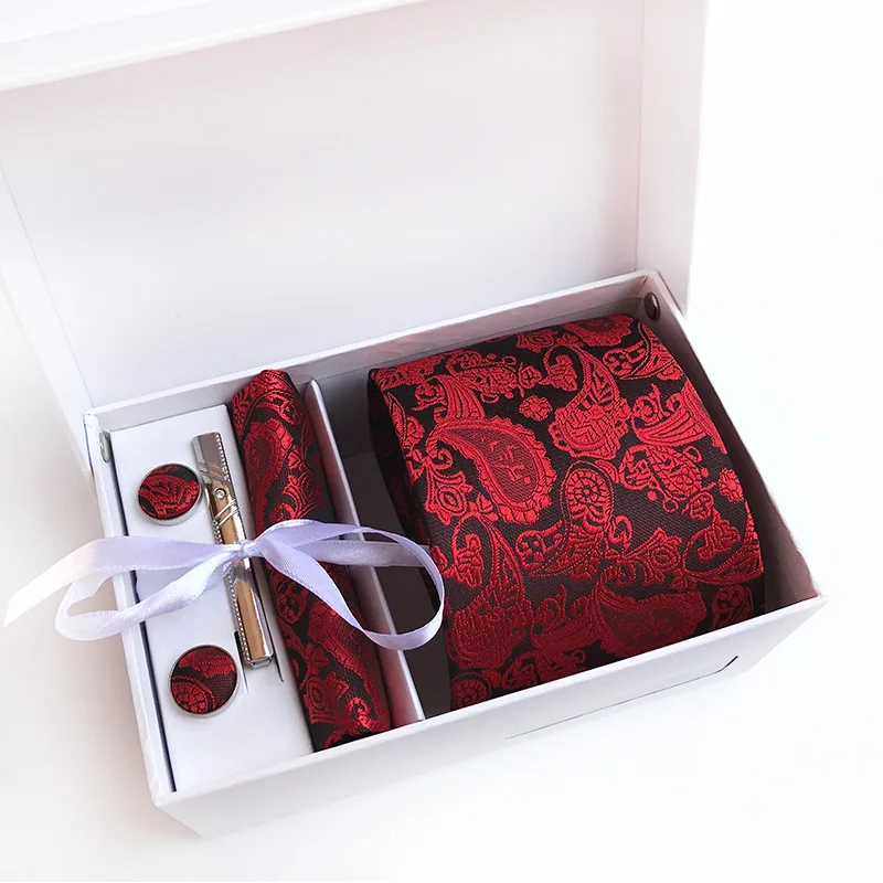 

Men's Tie Waist Flower 14-color spot gift box 6 piece set group tie Business dress wedding tie