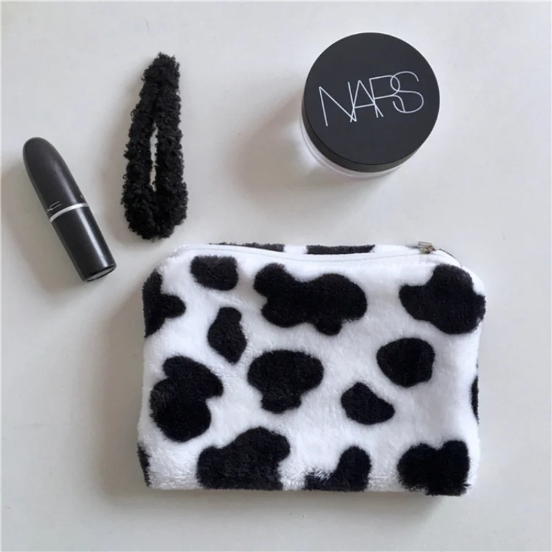 

Cute Girl Plush Cow Coin Purse Out Mobile Phone Bag Mini Coin Storage Bag