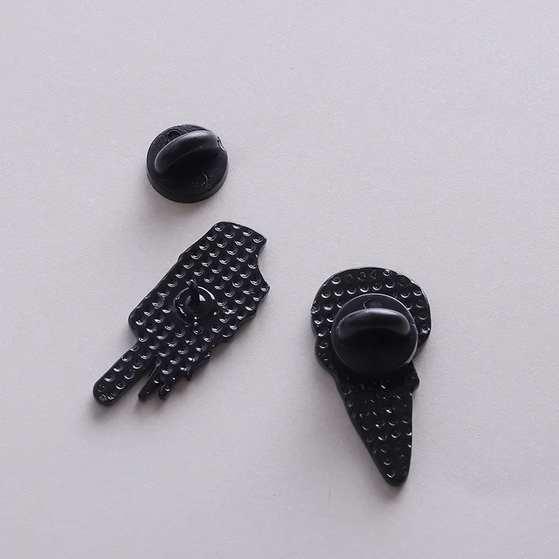 Эмалированная брошь в форме черепа и мороженого значки на пуговицах для мужчин