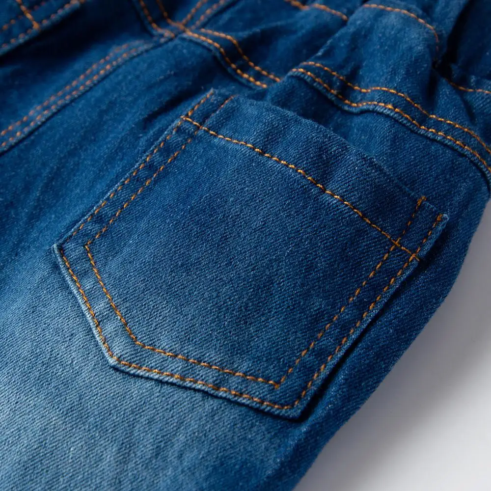 PatPat/повседневные джинсовые штаны на подтяжках для малышей летние хлопковые