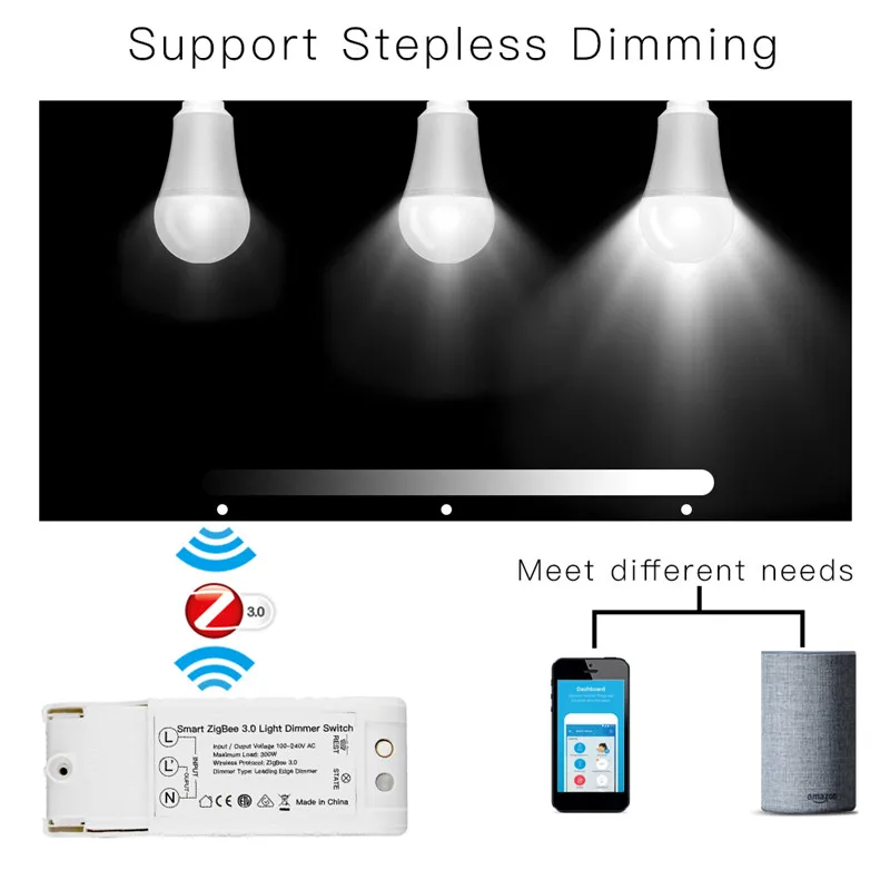 Смарт ZigBee 3 0 светильник Диммер контроллер для Echo Plus Wink Smartthings Hub система