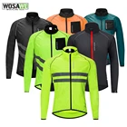 WOSAWE Ультралегкая Мужская велосипедная ветровка Светоотражающая куртка ветрозащитная велосипедная куртка водонепроницаемая длинная Джерси для горного и дорожного велосипеда