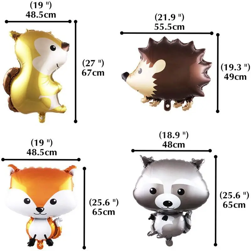 

Woodland Animals Birthday Banner Foil Balloon Set One 1st Boy BirthdayBalon Jungle Safari Ballon Happy Birthday Party Decor Kids