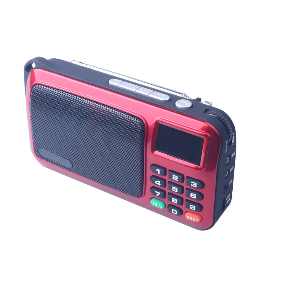 

Mni FM Portable Radio Speaker Mp3 Music Player TF Card USB For PC iPod Phone With LED Display And Flashlight Check lamp