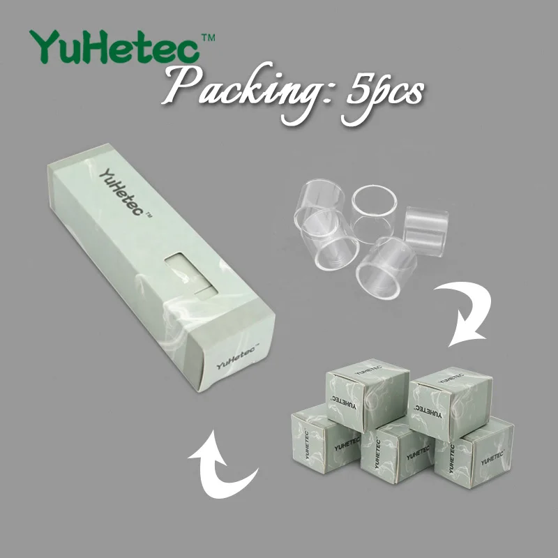 

5pcs YUHETEC Replacement Glass TUBE for Vaporesso NRG / NRG MINI / NRG SE / NRG SE MINI / NRG PE / NRG-S pyrex GLASS TANK