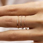 Мужские и женские кольца из нержавеющей стали, тонкие, водонепроницаемые, с цирконием класса ААА, с покрытием из 18-каратного золота