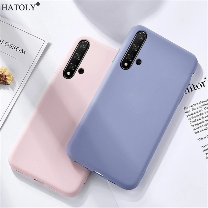 For Huawei Nova 5T Case Cover for Huawei Nova 5T Phone Case Rubber Shell Protective Soft Liquid Silicone Case For Huawei Nova 5T