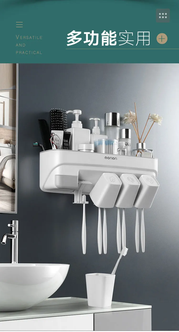 

Toothbrush Rack, Non Perforated Mouthwash, Toothbrush Cup, Wall Hanging Toilet, Wall Suction Type, Wall Hanging Tooth Set, Stora