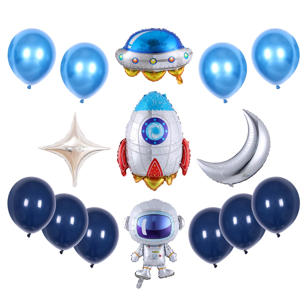Космос астронавт шары-цифры Фольга НЛО воздушные шары для Мальчик Дети