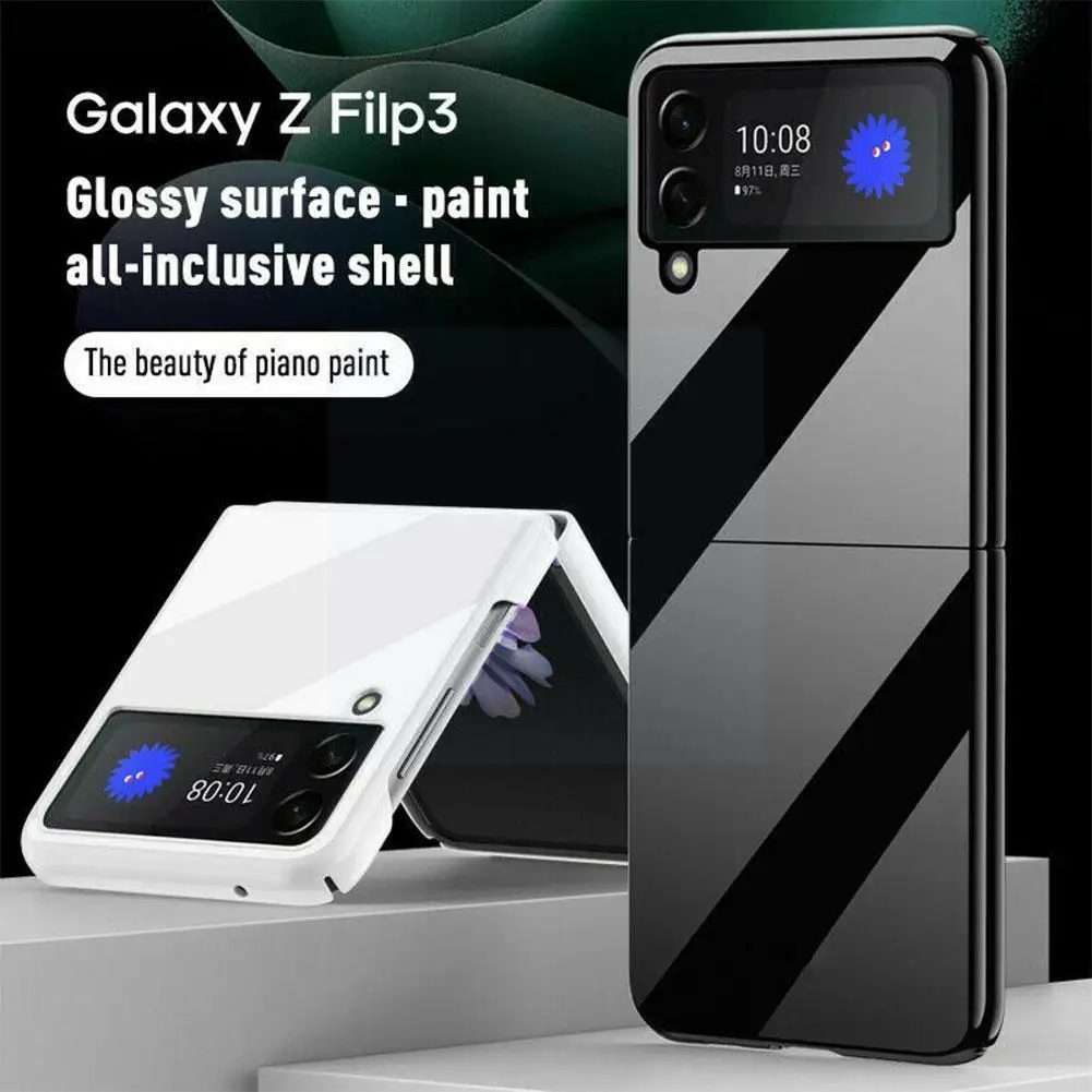

Suitable For Samsung Galaxy Z Flip 3 Paint Mobile Phone Case All-inclusive Suitable Anti-drop All-inclusive Folding Glossy Q4U2