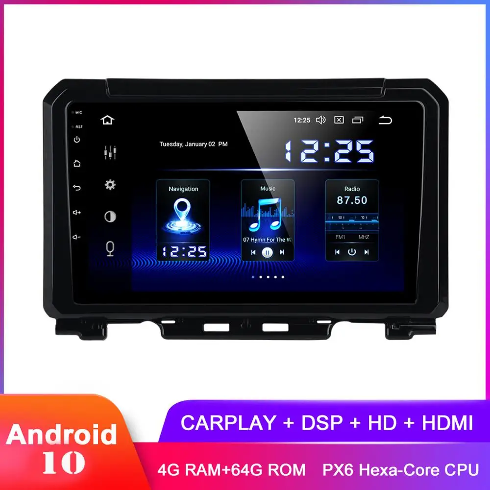

Автомобильный стерео GPS Dasaita 9 дюймов IPS Android 10 для Jimny 2019 в тире авто радио FM Carplay WiFi DSP аудио видео мультимедийное головное устройство