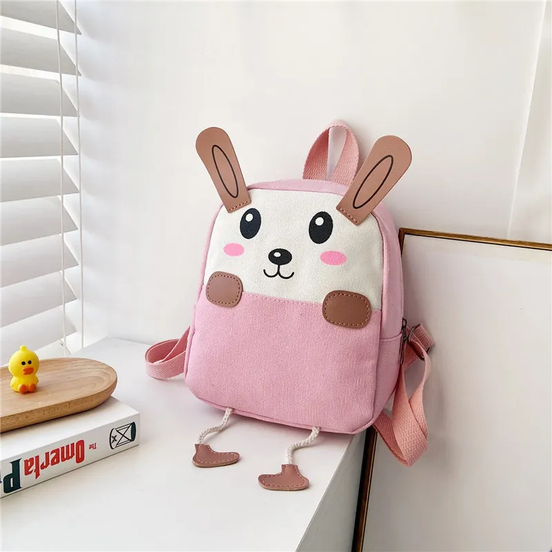 

New Children's Backpack Canvas Cartoon Cute Backpack Mini New Cartoon Animal Children's Schoolbag Backpack Mini Backpack