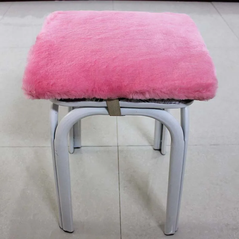 Подушка на спинку сиденья из искусственной шерсти Круглый квадратный коврик для