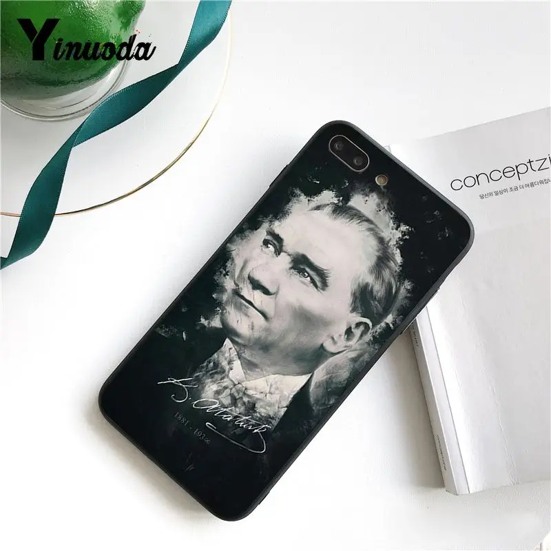 Yinuoda Turkey Mustafa Kemal Ataturk Cover Black Soft Shell Phone Case for iPhone 8 7 6 6S X XS MAX 5 5S SE XR 10 11 Pro Max | Мобильные