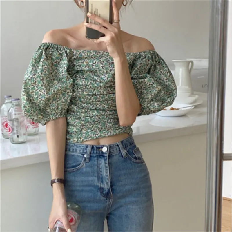 Женская винтажная плиссированная рубашка Alien Kitty универсальная с открытыми