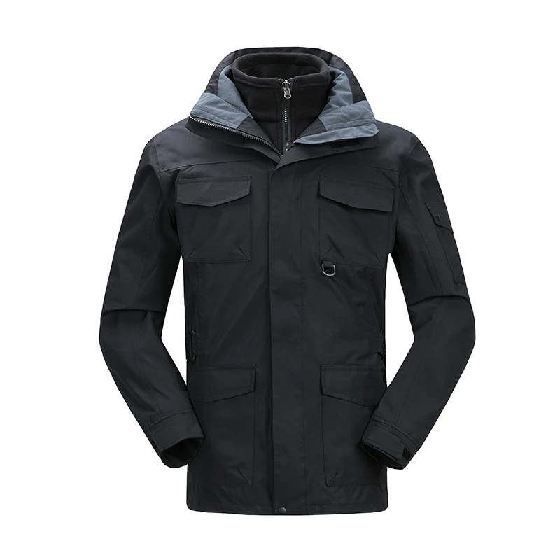 Black Флисовая водонепроницаемая куртка Мужская мягкая ветровка Goretex regenjacke треккинг непромокаемый плащ jaqueta masculina impermeavel - Цвет: Black