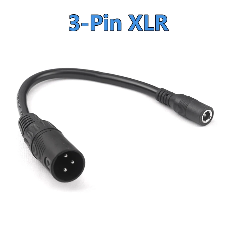 Кабель-переходник DC5 5*2 1 мм (разъем) на 3-контактный XLR/RCA/3P GX12-M12 для литий-ионного