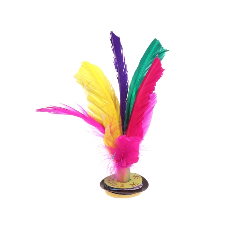 

China Jianzi Footbal Foot Kick Handwheel Fancy Goose Feather Shuttlecock Fitness