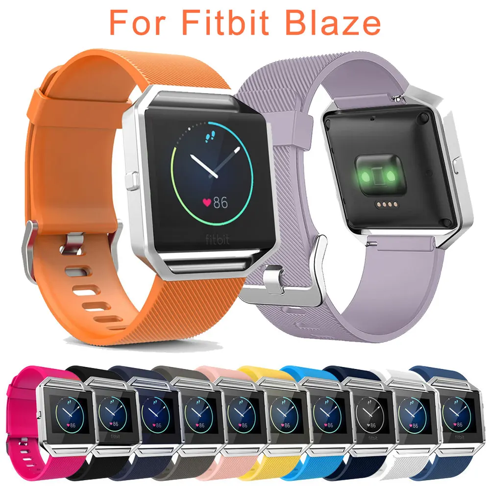 

Silicone Watch Strap For Fitbit Blaze Replacment Wristband Wrist Bracelet Smartwatch Soft Band Waterproof L/S Size