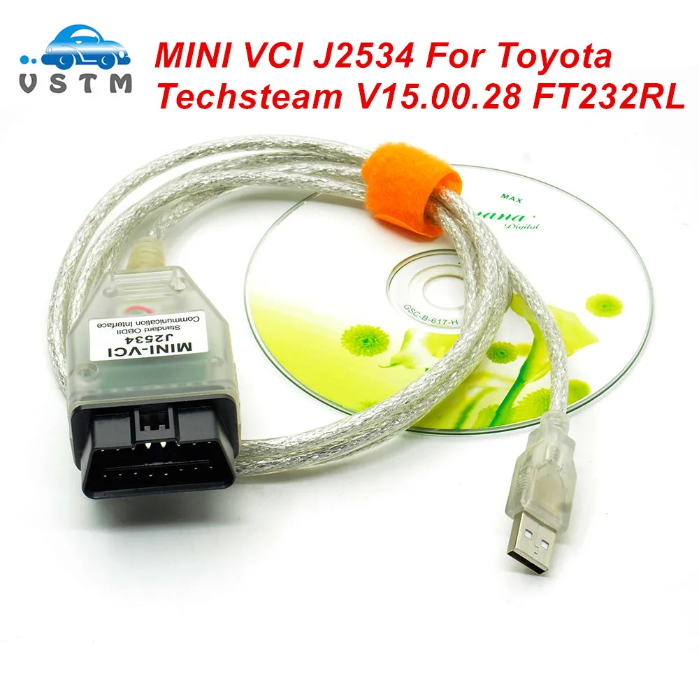 V15.00.028 для Toyota MINI VCI J2534 с FTDI FT232RL OBD OBD2 автомобильный диагностический инструмент
