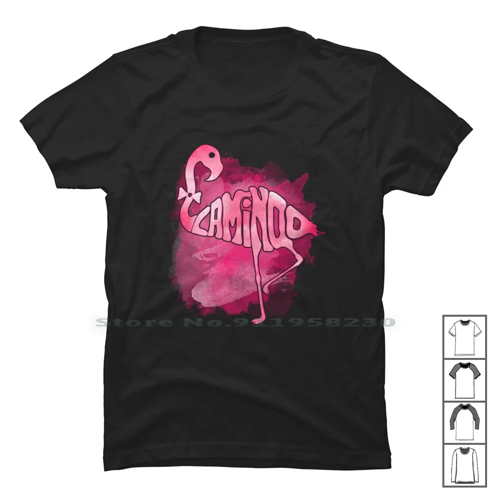 Футболка с принтом Fla mi ngo 100% хлопок акварельная типография ng color Pink Rap Ink Ra Mi Go Am
