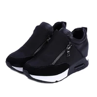 fashion womens casual platform shoe covers ankle boots fashion sports shoes zipper wedge shoes