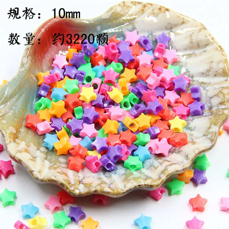 

500 grams/bag Wholesale Acrylic Beads Colorful Rose Flower Star Loose Spacer Beads For Kids DIY Craft Jewelry Making