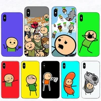 funny anime the cyanide happiness show phone case for iphone 13 11 pro xs max 12 mini mobile shell xr x 6 8 7 plus se 2020 cover