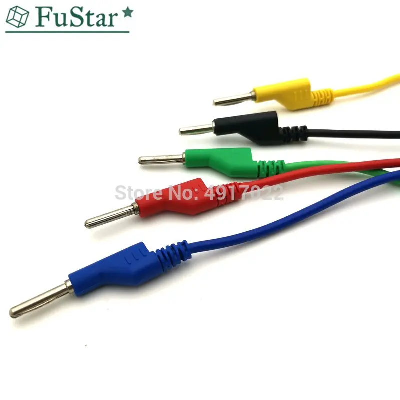 Силиконовый штекер типа банан к крокодиловому зажиму крокодил 1 шт. м 4 мм